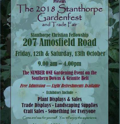 Stanthorpe Gardenfest & Trade Fair 2018 October 12th 13th