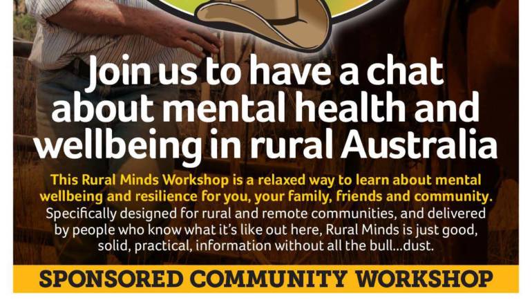 Rural Minds workshop | Stanthorpe | 8 May 2019 – FREE – Relaxing way to learn about mental wellbeing and resillience for you, your family and friends.